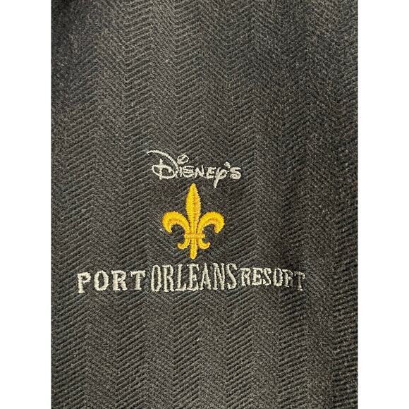 Vtg Walt Disney World Port Orleans Resort Polo Shirt Mens M Faded Black Logo - Picture 2 of 12